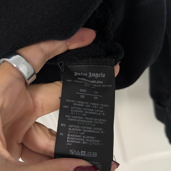 Palm Angels Milano Black Hoodie XS | $565 Retail - Picture 4 of 6